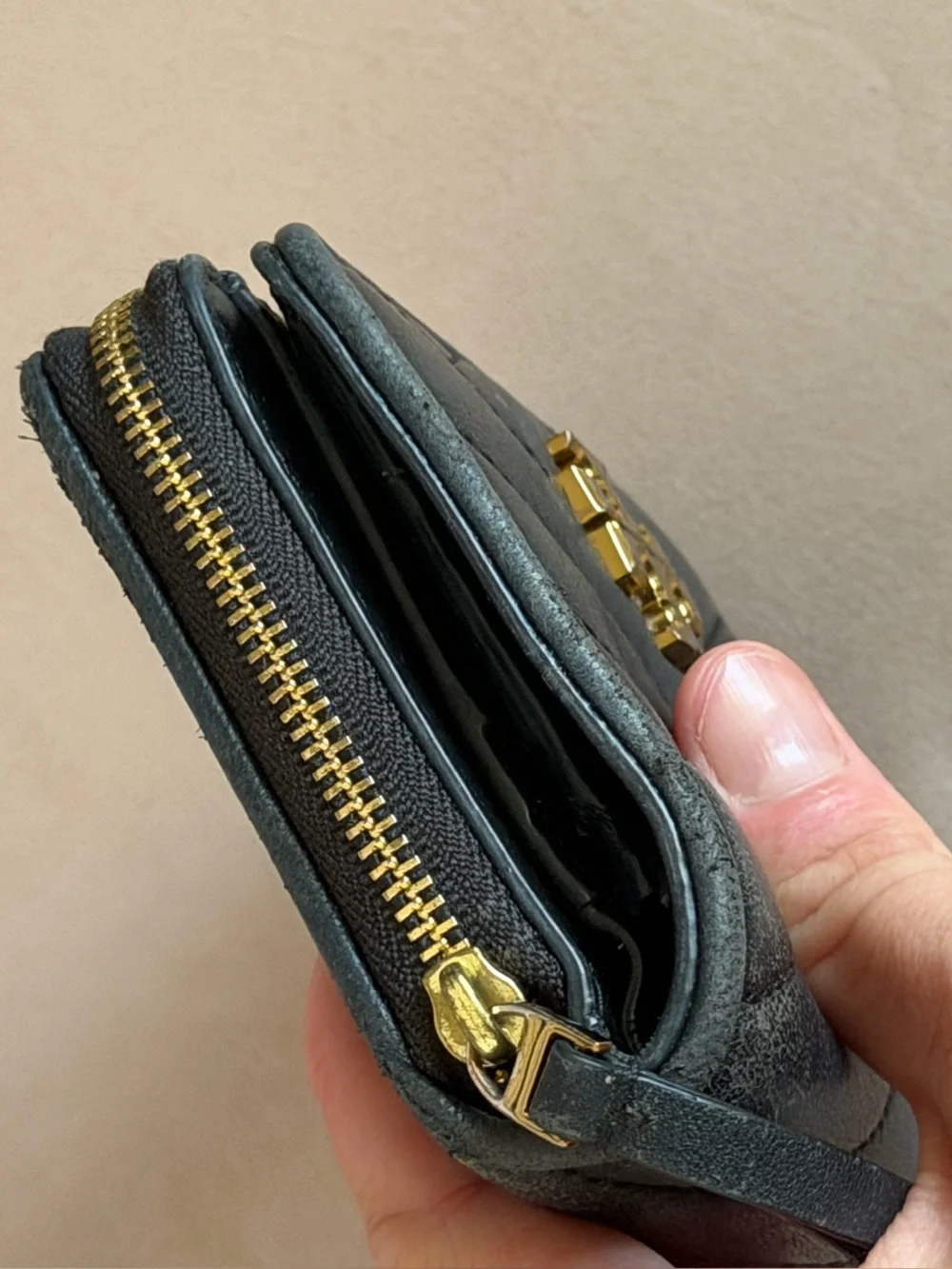 Tory Burch leather has